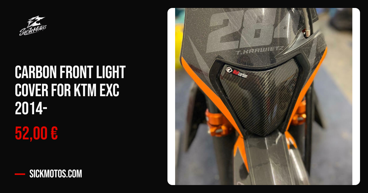 Carbon FRONT LIGHT COVER FOR KTM EXC 2014- | SickMotos